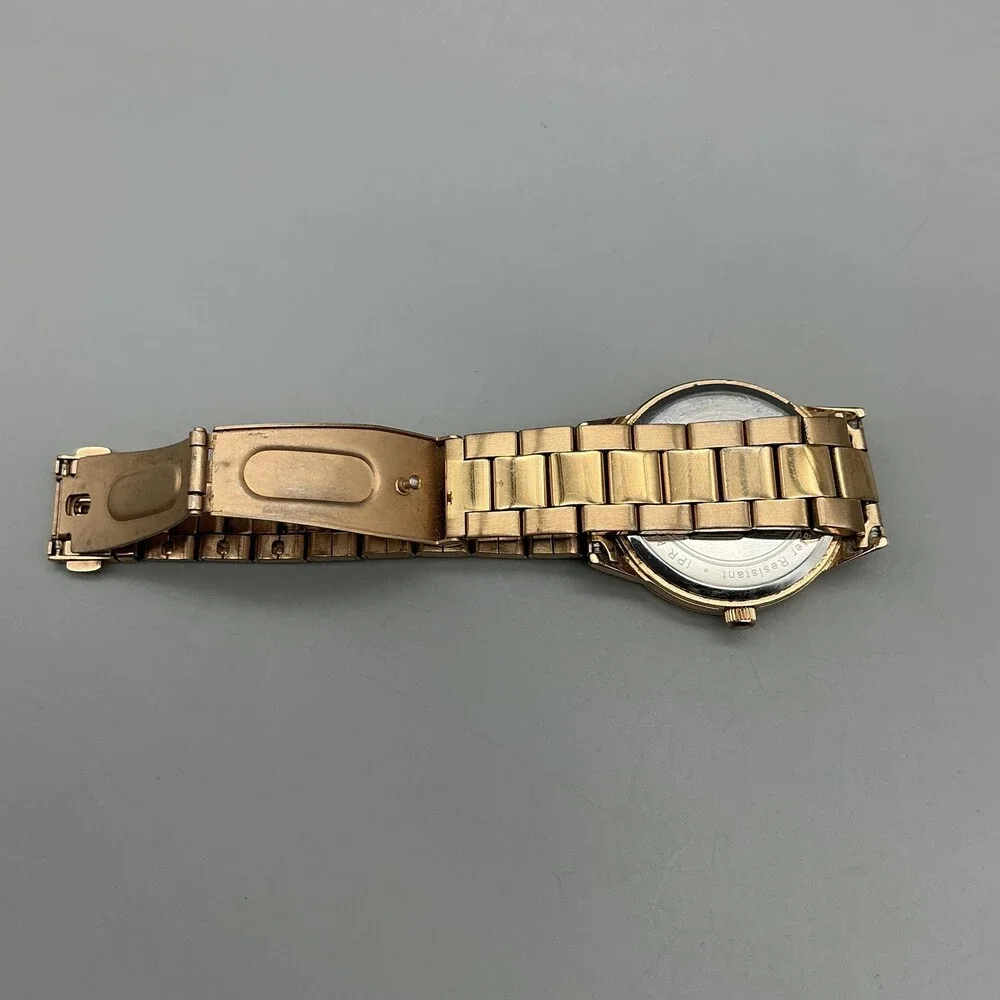 Dakota Womens Watch 36mm Silver Gold Two Tone Bracelet New Battery 6.75